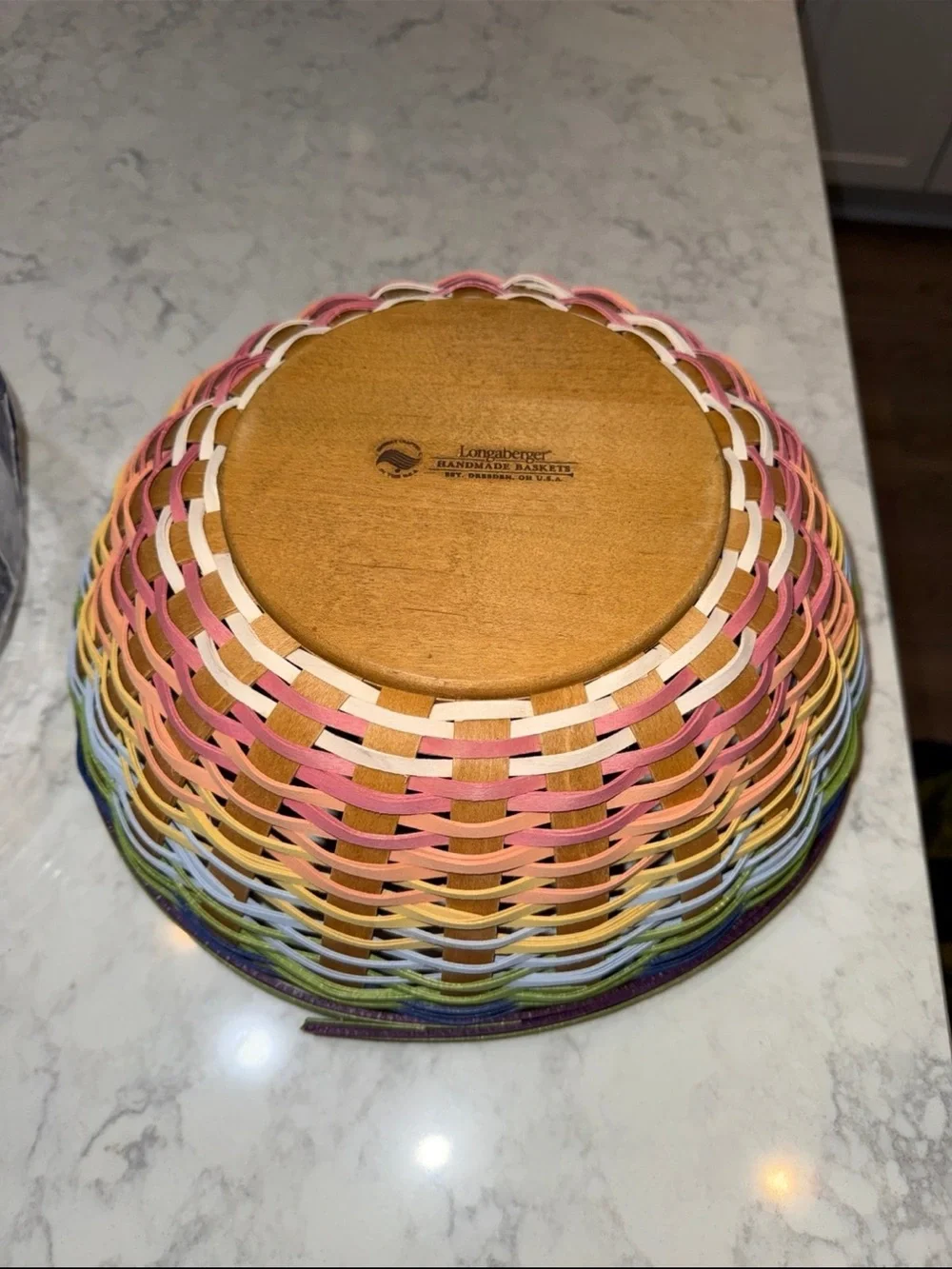 Longaberger Large Summertime Stripe Basket